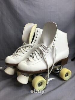 Vintage RIEDELL Roller Skates Model Womans Sz-8 Sure Grip SuperX Good Con