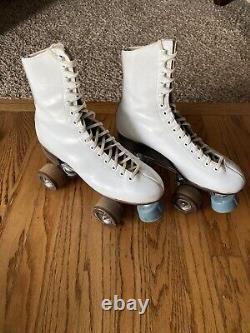 Vintage RIEDELL roller skates 7 womens Sure Grip Century plates FO-MAC wheels