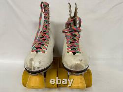 Vintage Red Wing Riedell Roller Skates Retro Derby Rink Funky Jogger Sure Grip