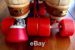 Vintage Red Wing Riedell Womens Roller Skates Size 6 Camel Excellent Condition