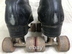 Vintage Reidell Red Wing Roller Skates Black Size 11 With Original Carrying Case
