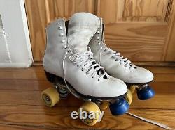 Vintage Riedell 120 Roller Skates White Size 7 Powell 57mm Bones USA Wheels