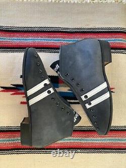 Vintage Riedell 122 Mens 5 B Black Leather Speed Derby Skate Boot