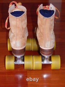 Vintage Riedell 130 Jogger Sure-Grip Roller Skates Size 8, with Carry Case