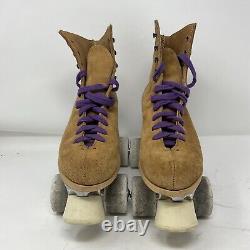 Vintage Riedell 130L Jogger Suede Leather Roller Skates Sure Grip 2 Womens 5