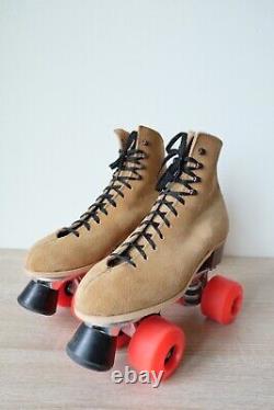 Vintage Riedell 130L Jogger Suede Leather Roller Skates Sure Grip 2 Womens 6