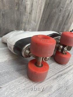 Vintage Riedell 192 Red Wing Quad Roller Skates Chicago Plates Kryptos WM 6.5