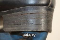 Vintage Riedell 216 Black Leather Roller Skates Size 10 MEN'S Unique Blue Plates