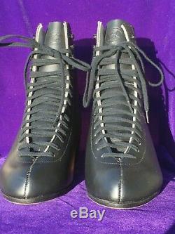Vintage Riedell 220 Black Leather Skate Boot Size 9 W