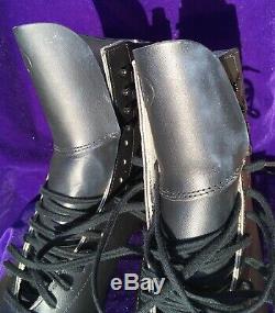 Vintage Riedell 220 Black Leather Skate Boot Size 9 W