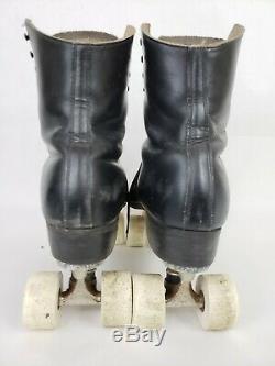 Vintage Riedell 220 Boots Roller Skates Chicago Custom SIZE 11 BLACK