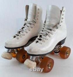 Vintage Riedell 220 Red Wing Roller Skates Size 4.5 Powell Bones 62mm Wheels