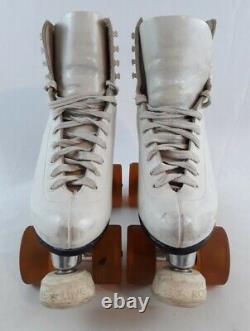 Vintage Riedell 220 Red Wing Roller Skates Size 4.5 Powell Bones 62mm Wheels