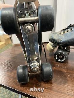 Vintage Riedell 220 Red Wing Skates Sz 8.5 Chicago Custom Plates Size 7 -RESTORE