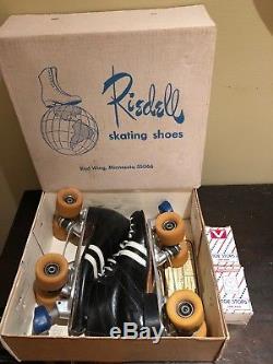 Vintage Riedell 265 redwing boot suregrip plates size 8 with box Hugger Wheels