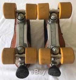 Vintage Riedell 295 Roller Skates Size 9 Sure Grip Century Plates Z Smooth Wheel