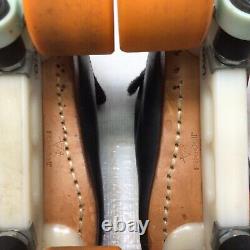 Vintage Riedell 395 Speed Skates Laser Skate Co. Plates Jam Derby Roller Skates