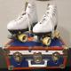 Vintage Riedell Angel 111W Roller Skates Size 8 with PowerDyne Plates & Case A