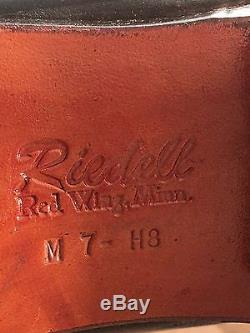 Vintage Riedell Black Skating Shoes Red Wing, Minnesota 55066 Size 7.5