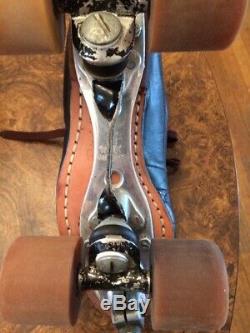 Vintage Riedell Black Speed Roller Skates 295 Men's Size 6.5