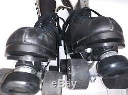 Vintage Riedell Black Speed Roller Skates Size 6