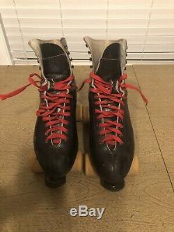 Vintage Riedell Black roller skates Mens Size 10