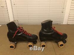 Vintage Riedell Black roller skates Mens Size 10