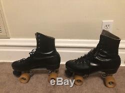 Vintage Riedell Black roller skates Mens Size 9 With Original Box
