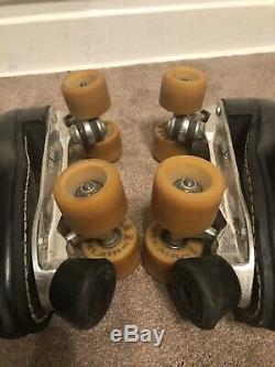 Vintage Riedell Black roller skates Mens Size 9 With Original Box