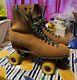 Vintage Riedell Boots Sure-Grip Super X 6R Suede Leather Roller Skates No Wheels