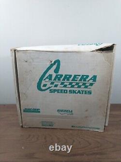 Vintage Riedell Carrera Speed Skates 105B Size 7 Black Leather 95a Wheels with Box