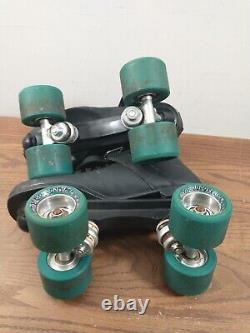 Vintage Riedell Carrera Speed Skates 105B Size 7 Black Leather 95a Wheels with Box