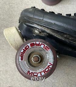 Vintage Riedell Carrera Speed Skates 105B Size 9 Black Roller Outdoor Wheels
