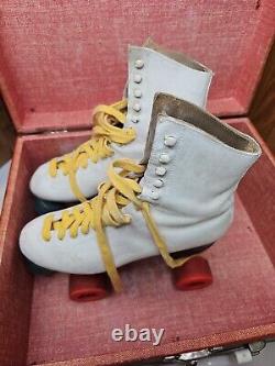 Vintage Riedell Chicago Custom GM II City Roller Skates White Women's w Case 5L