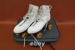Vintage Riedell Chicago Custom GM II Womens 8 1/2 White Leather Roller Skates