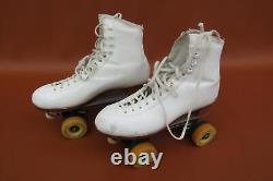 Vintage Riedell Chicago Custom GM II Womens 8 1/2 White Leather Roller Skates