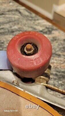 Vintage Riedell Chicago Suede Leather Roller SkatesSize 7 B Kryptos wheels skate