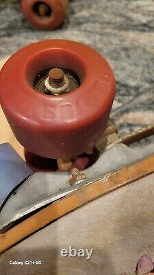 Vintage Riedell Chicago Suede Leather Roller SkatesSize 7 B Kryptos wheels skate