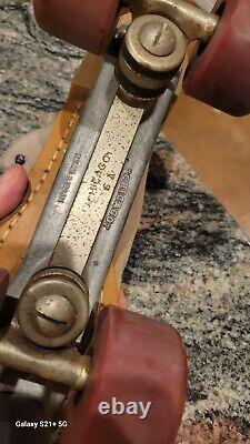 Vintage Riedell Chicago Suede Leather Roller SkatesSize 7 B Kryptos wheels skate