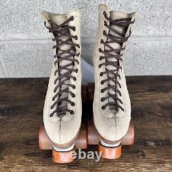 Vintage Riedell Chicago Tan Suede Leather Roller Skates 130R Size 5