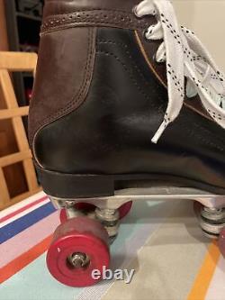 Vintage Riedell Classic Roller Skates Brown Black Size 8 Mens