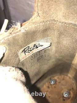 Vintage Riedell Classics Roller Skates Hockey Boot Sure Grip plate & Wheels sz 6