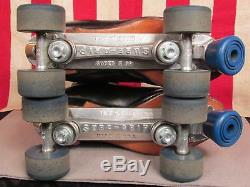 Vintage Riedell Gold Star Roller Skates Sure Grip Super X 6L Pacesetter Wheels 8