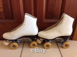 Vintage Riedell Gold Star Roller Skates Women's White size 7.5 Great condition