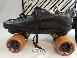 Vintage Riedell Grand Prix 195 Sz 9 USA Roller Skates Witch Doctor Hyper Wheels
