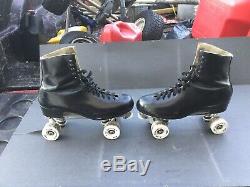 Vintage! Riedell Leather Red Wing (size 9)sure Grip Century Roller Skates Quads