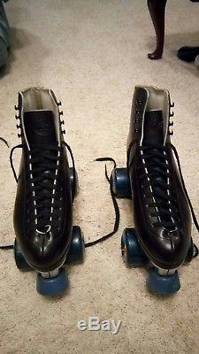 Vintage Riedell Leather Roller Skates Sure Grip Route 65 Kryptonics-Size 8