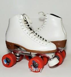 Vintage Riedell Leather Roller Skates Sz 7 Sure Grip Competitor 4 Rollo 78A USA