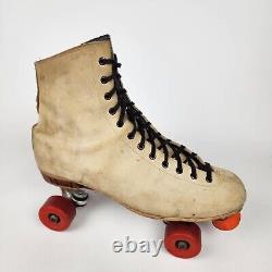Vintage Riedell Mens Roller Skates Sure Grip Super X 10L Tan Leather Size 14