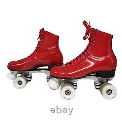 Vintage Riedell Pacer Roller Skates RED w Case Women's Size 6.5 READ